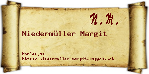 Niedermüller Margit névjegykártya