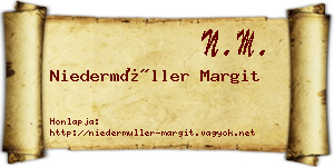 Niedermüller Margit névjegykártya
