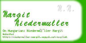 margit niedermuller business card